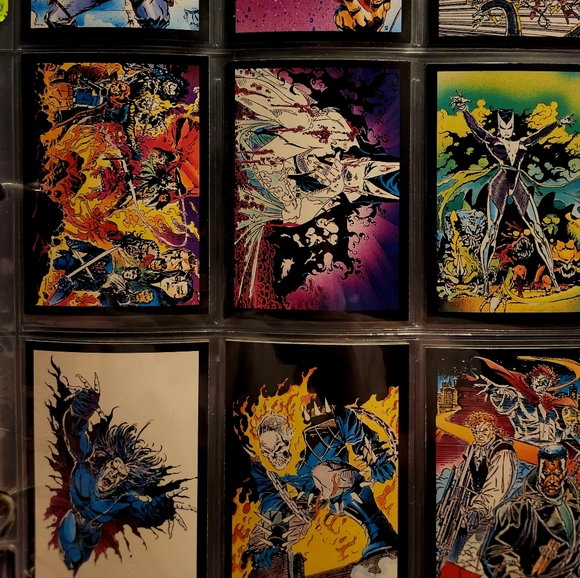 1992 ghost rider some glow in the dark sheet of 9 cards. - Picture 8 of 13